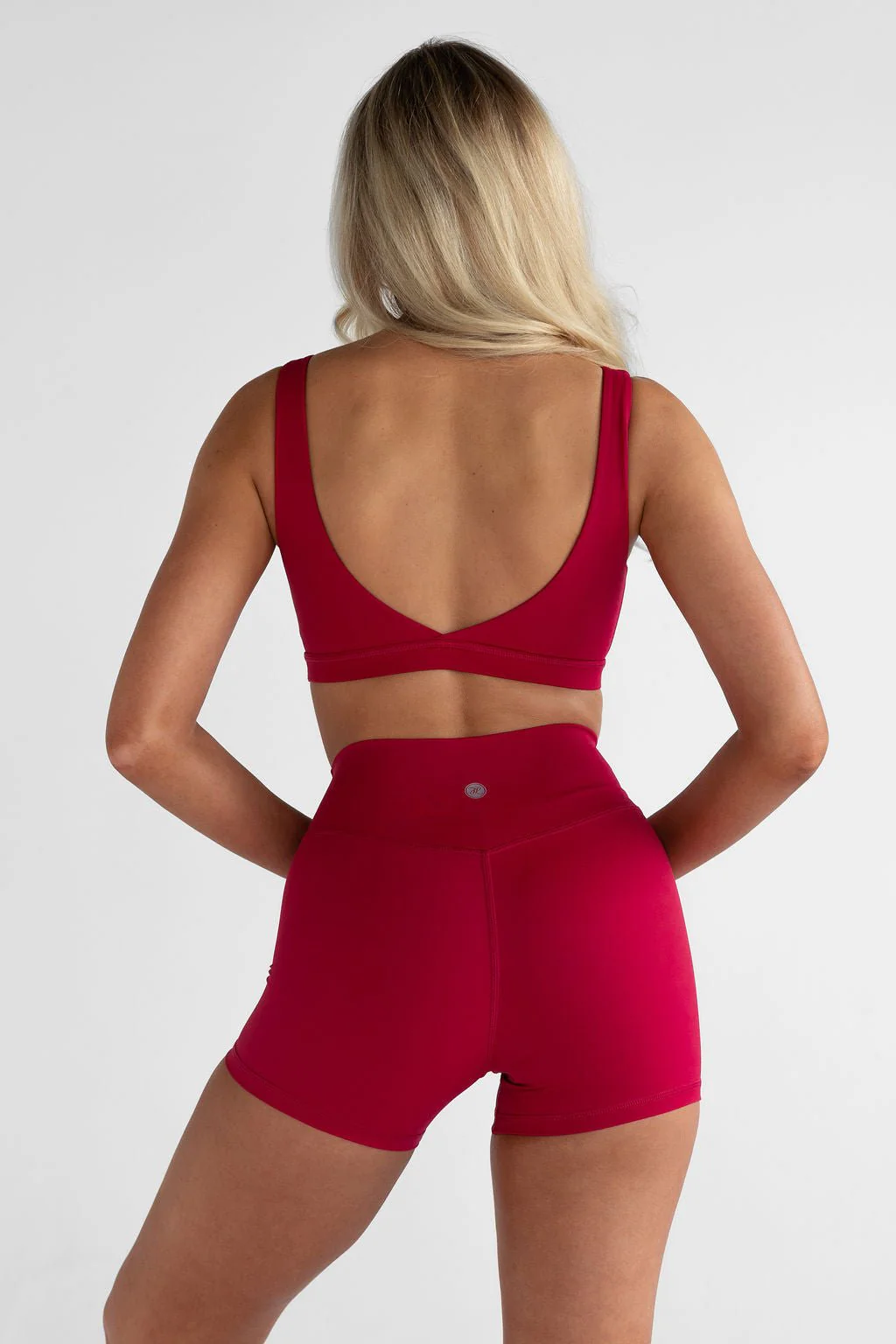 4" Sculpt Bike Shorts - Cherry - Image 2