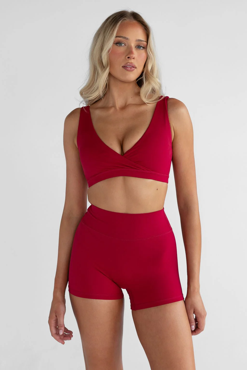 4" Sculpt Bike Shorts - Cherry - Image 4