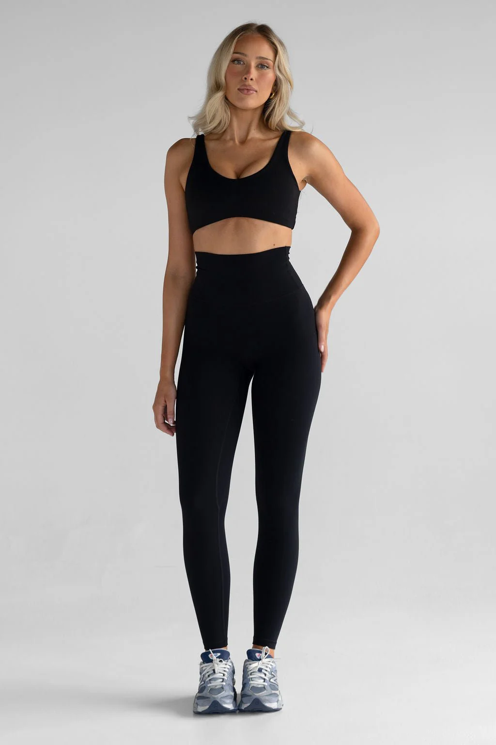 Classic Extra High Waist Full Length Leggings - Black