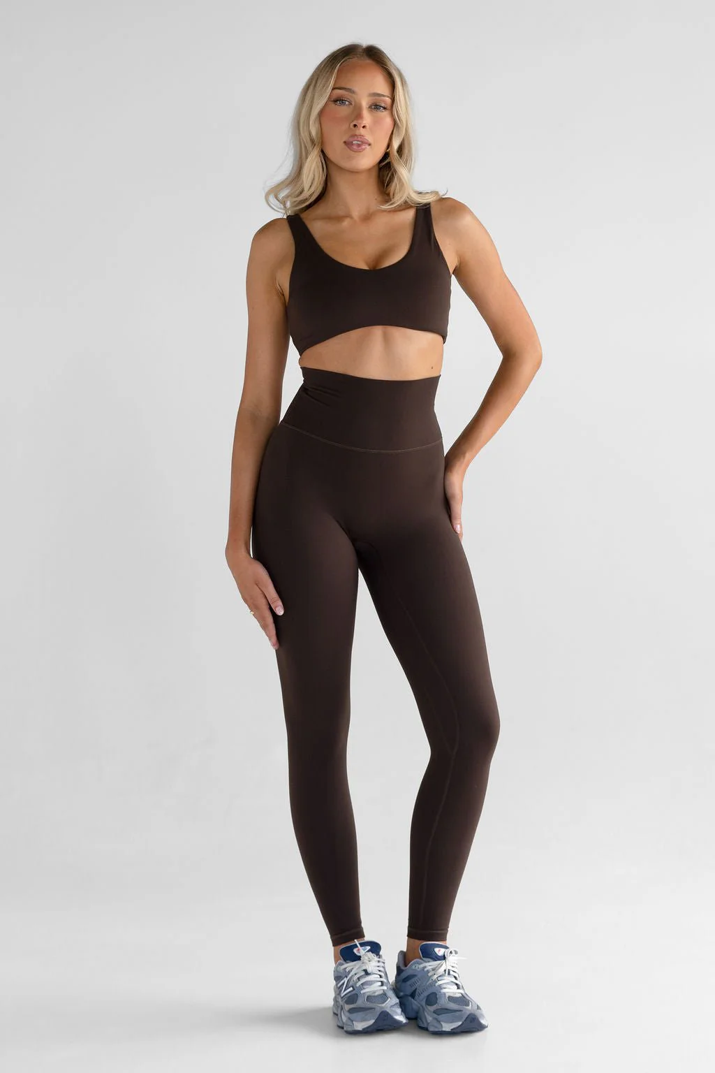 Classic Extra High Waist Full Length Leggings - Cocoa Bean