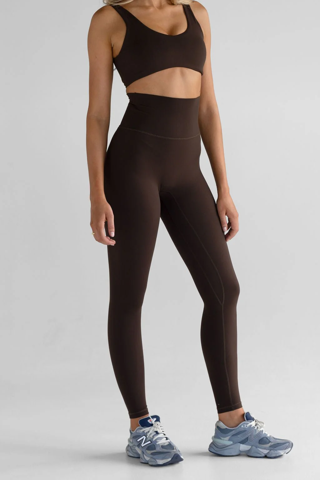 Classic Extra High Waist Full Length Leggings - Cocoa Bean - Image 2