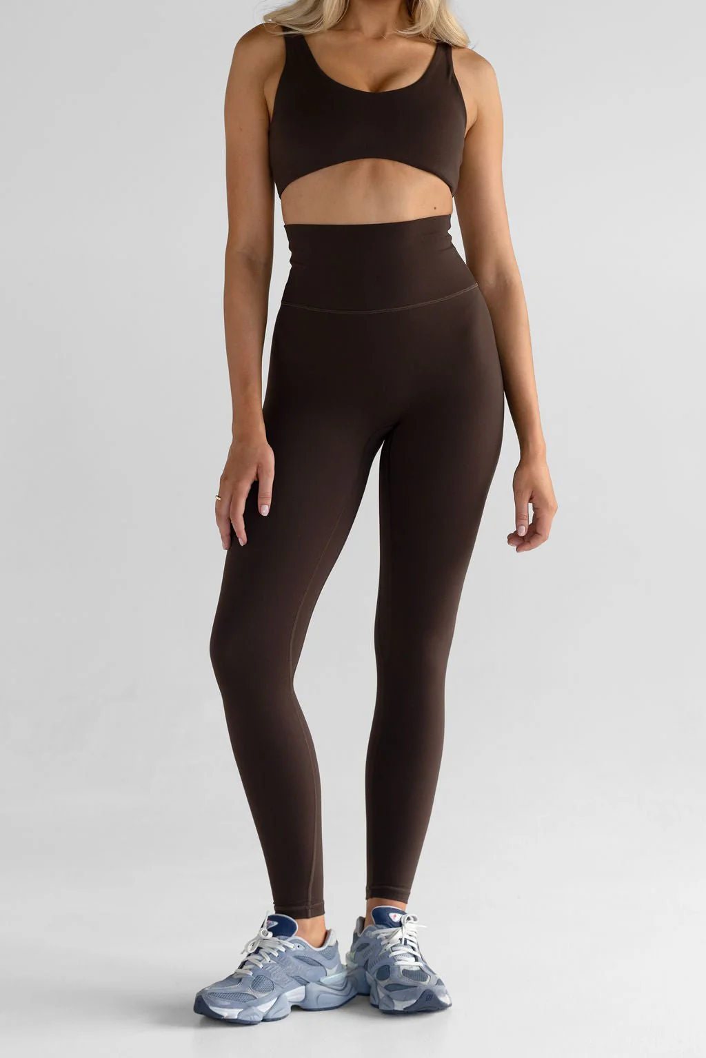 Classic Extra High Waist Full Length Leggings - Cocoa Bean - Image 4