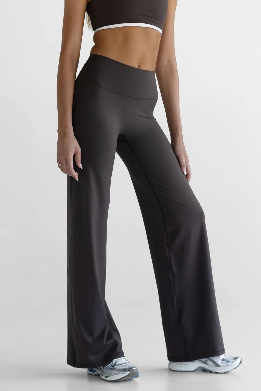Sculpt Wide Leg Pants - Dark Chocolate - Image 4