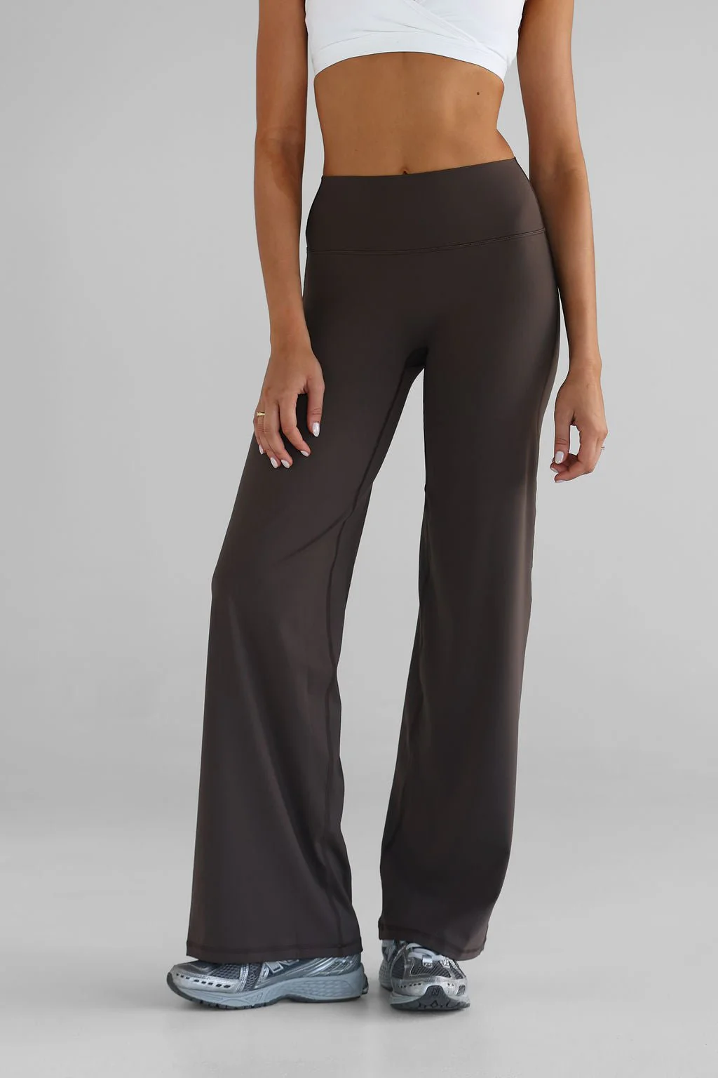 Sculpt Wide Leg Pants - Dark Chocolate - Image 6