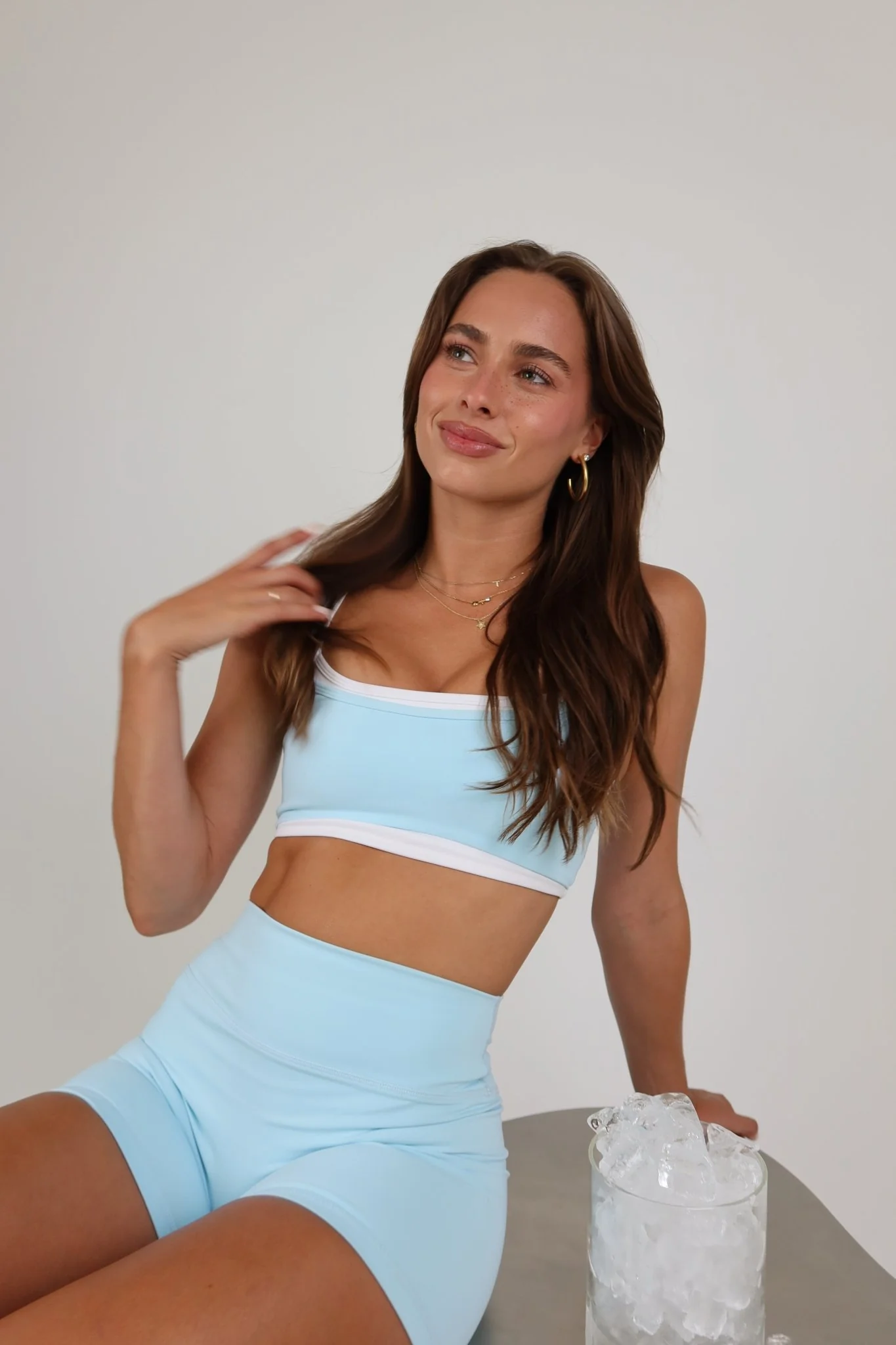 Double Layer Crop - Ice Blue - Image 2