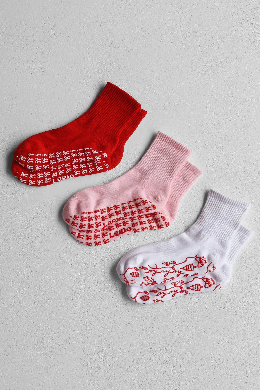 Grip Socks - Red Ribbons - Image 3