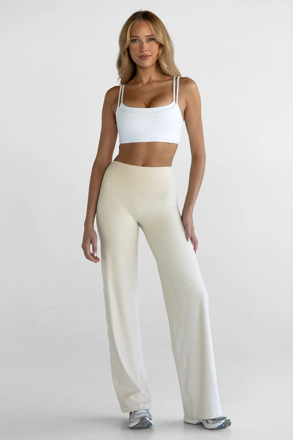 PETITE Sculpt Wide Leg Pants - French Vanilla