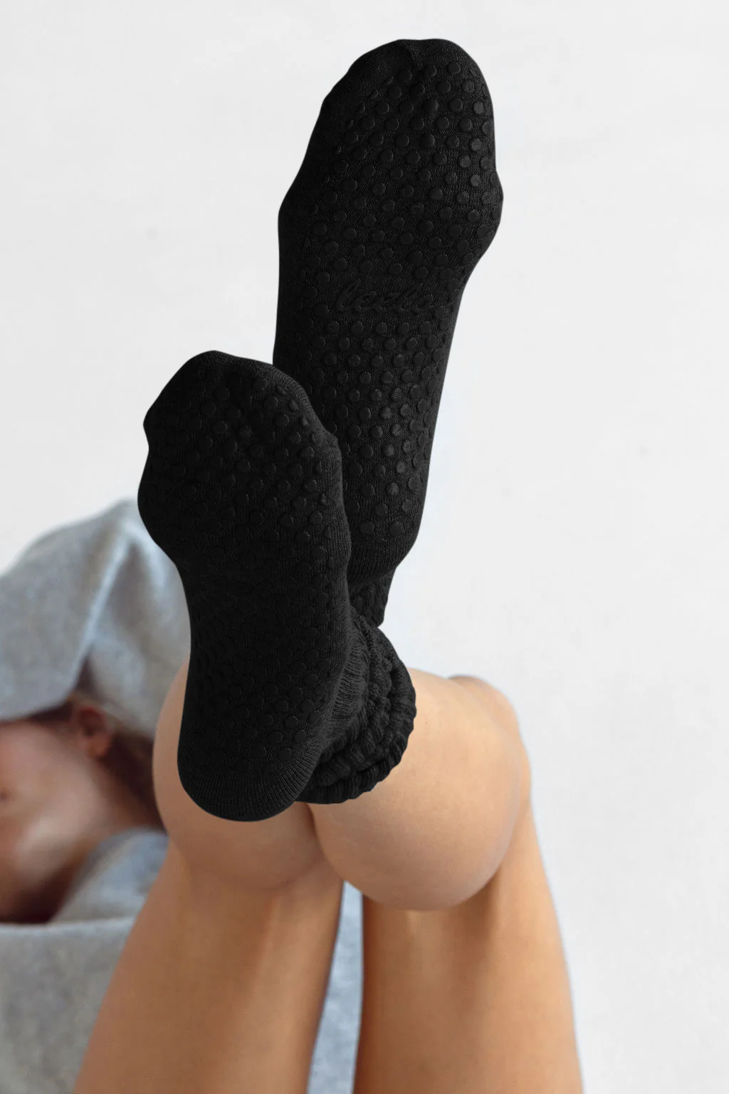 Scrunch Grip Socks - Black - Image 2