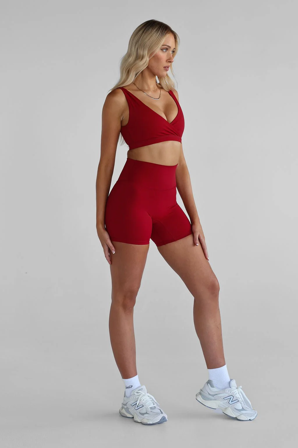 SCULPT Bike Shorts - Cherry - Image 3