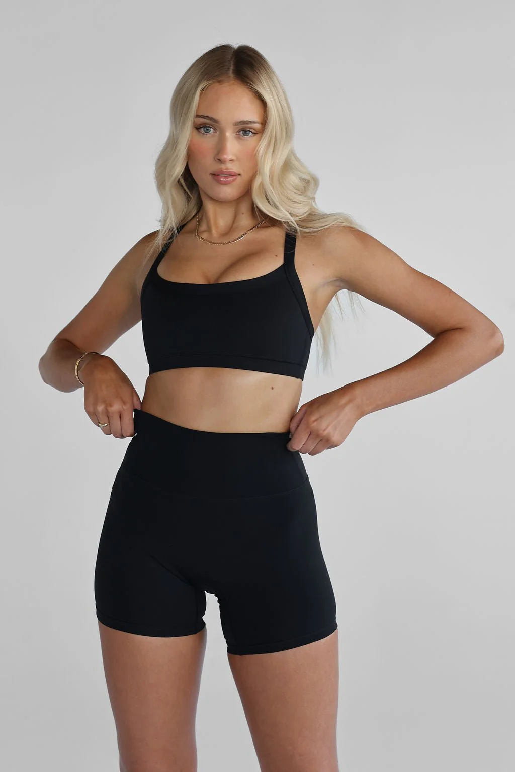 SCULPT Cross Back Crop - Black - Image 2