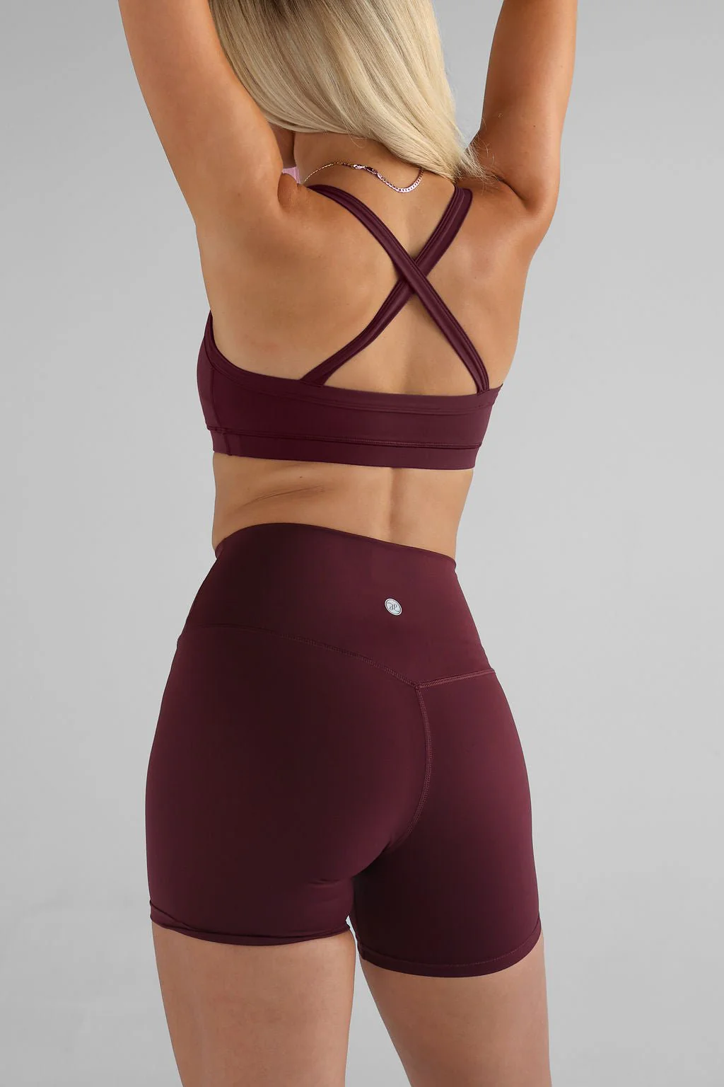 SCULPT Cross Back Crop - Cherry Cola - Image 2