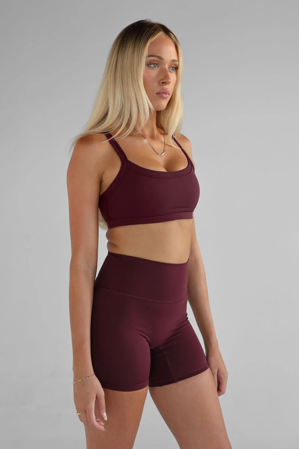 SCULPT Cross Back Crop - Cherry Cola - Image 4