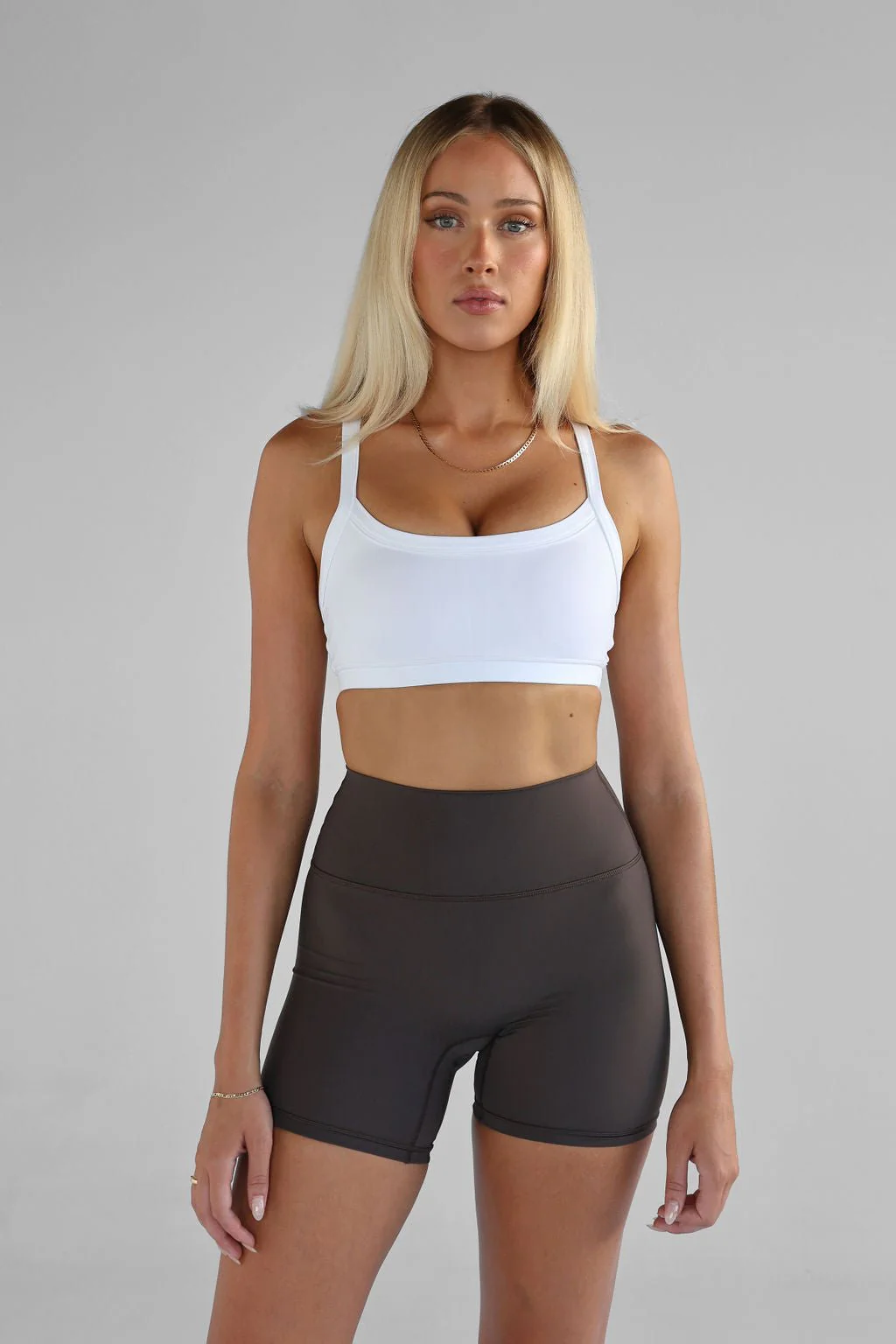 SCULPT Cross Back Crop - White - Image 2
