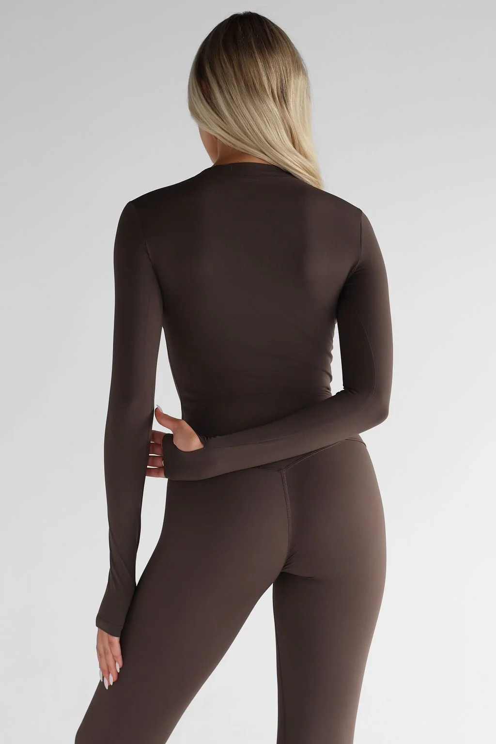 SCULPT Full Length Long Sleeve - Dark Chocolate - Image 3