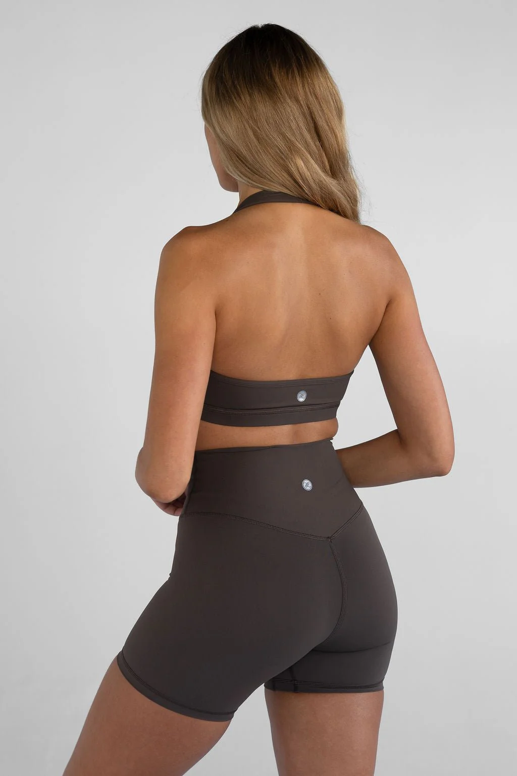 Sculpt Halter Neck Crop - Dark Chocolate - Image 3