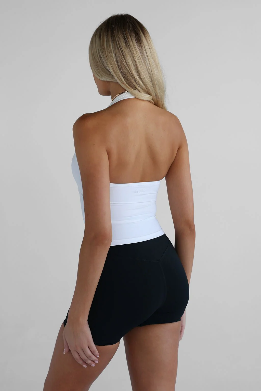 Sculpt Halter Neck Tank - White - Image 2