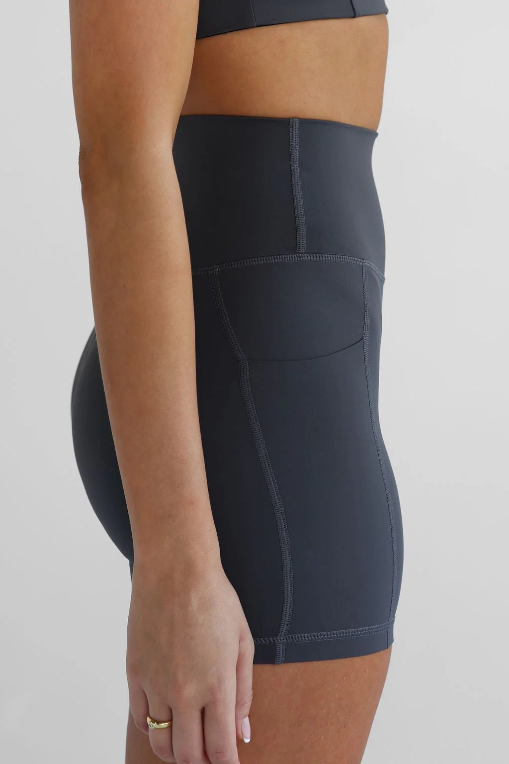 SCULPT Pocket Bike Shorts - Ash - Image 2