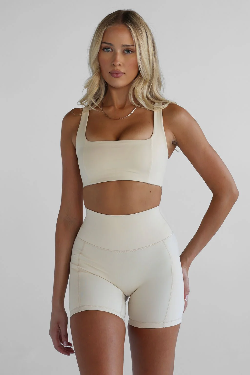SCULPT Pocket Bike Shorts - French Vanilla