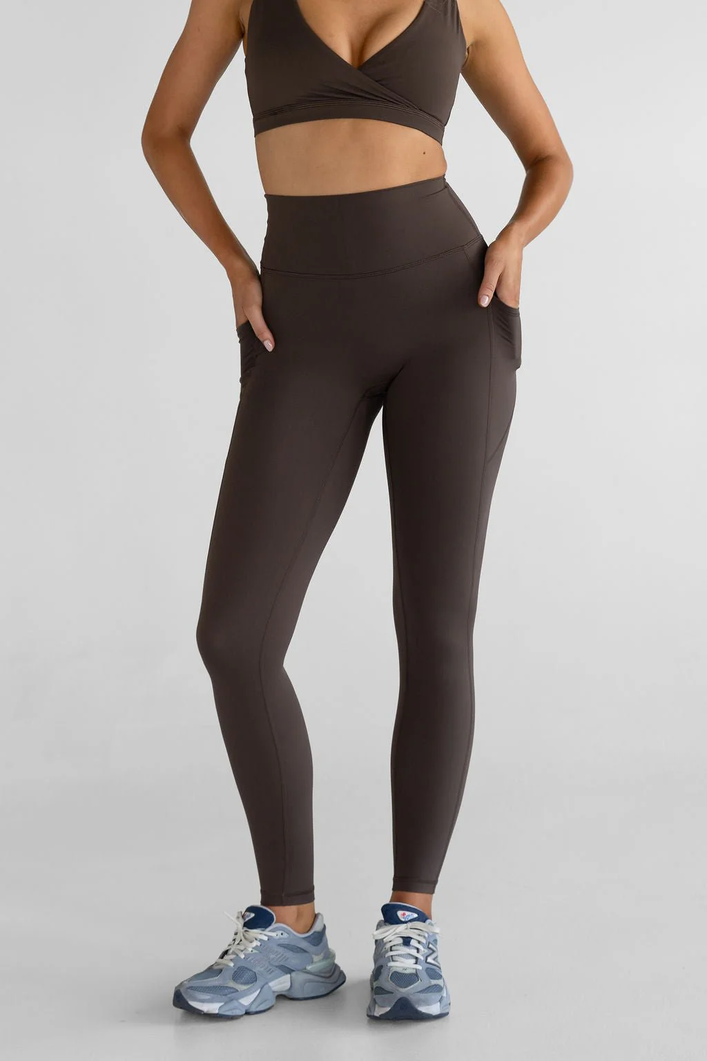 SCULPT Pocket Full Length Leggings - Dark Chocolate - Image 5