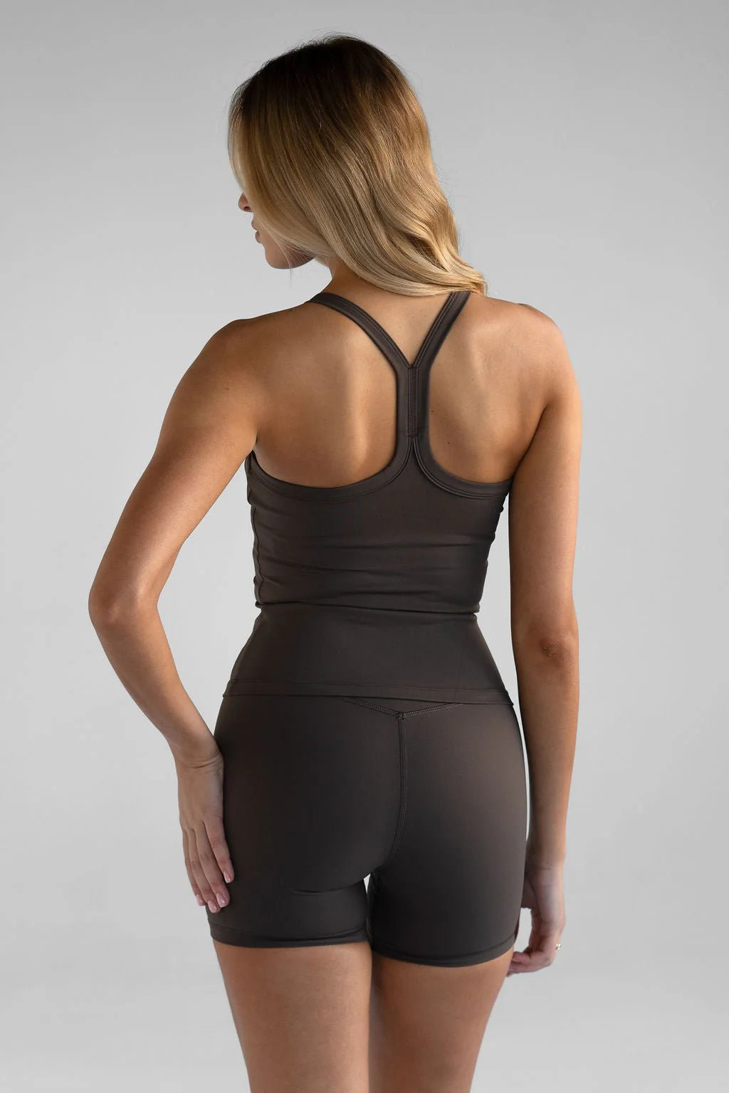SCULPT Racer Back Tank - Dark Chocolate - Image 2