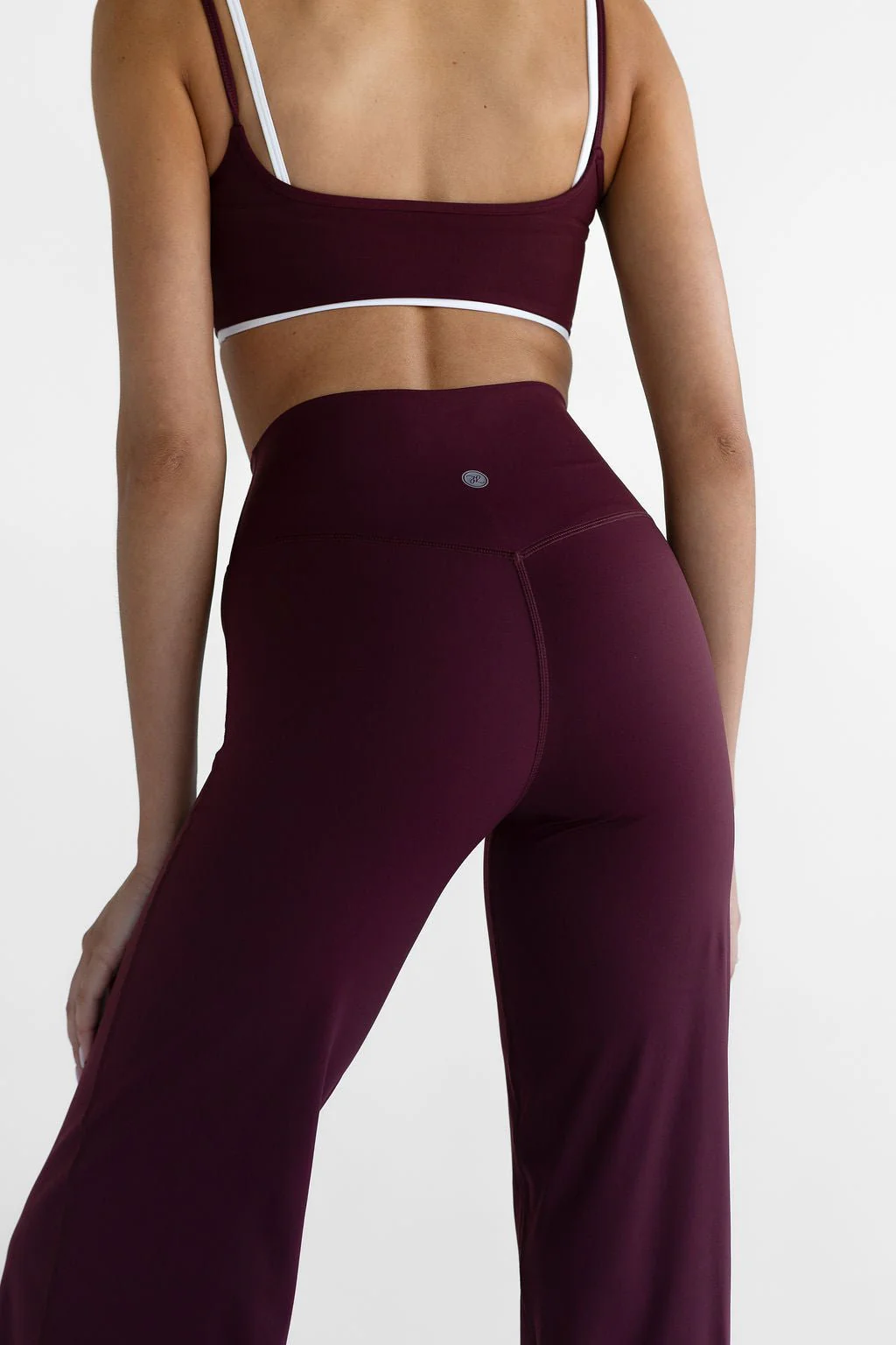 Sculpt Wide Leg Pants - Cherry Cola - Image 2