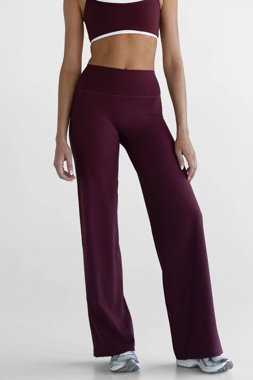 Sculpt Wide Leg Pants - Cherry Cola - Image 3