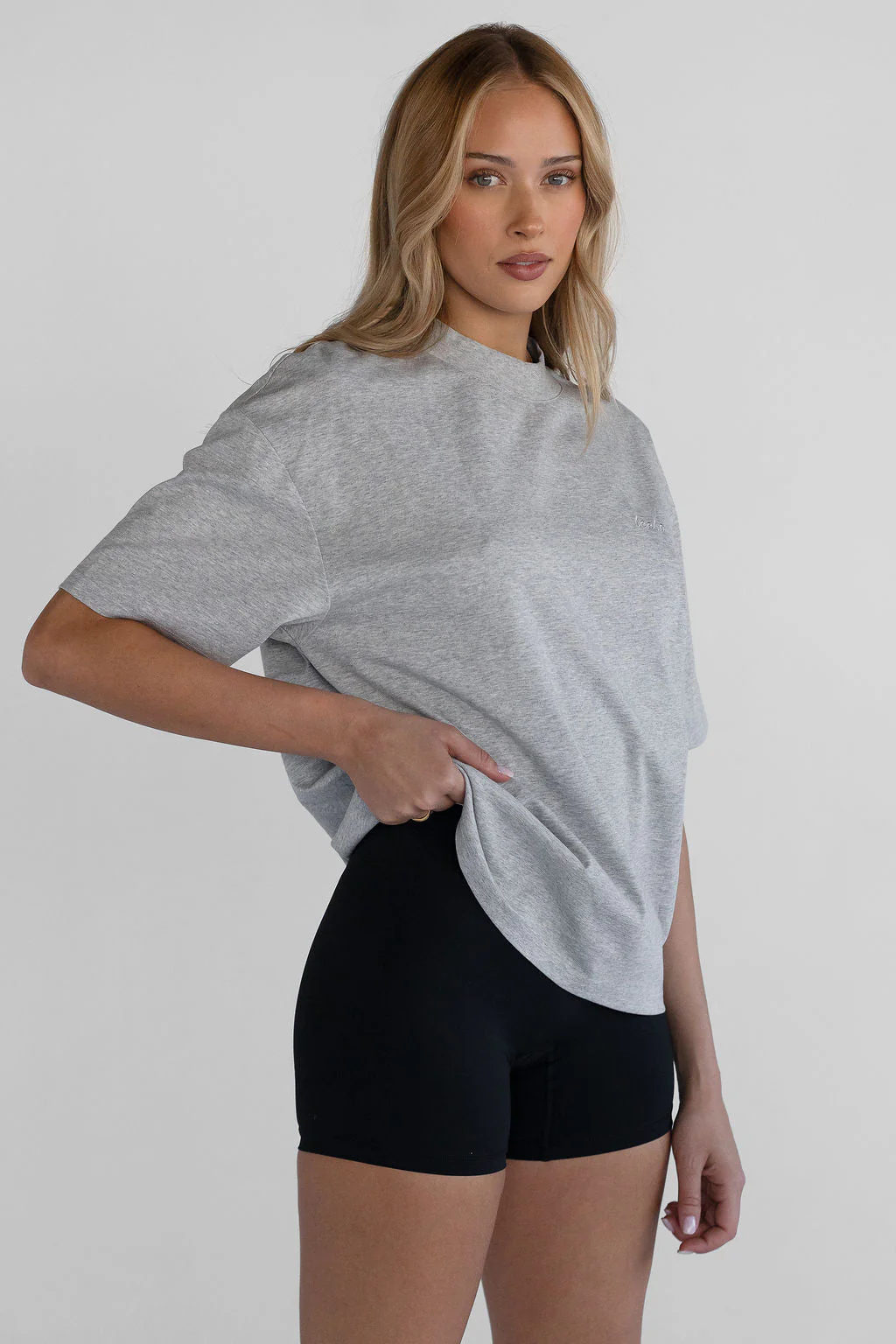Signature Boyfriend Tee - Heather Grey - Image 4