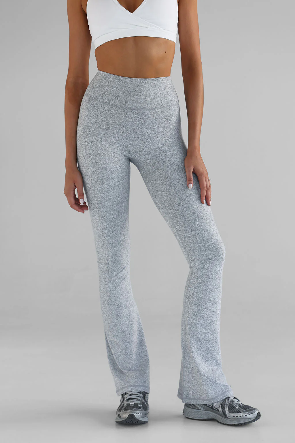 Signature Flare Leggings - Marl grey - Image 3