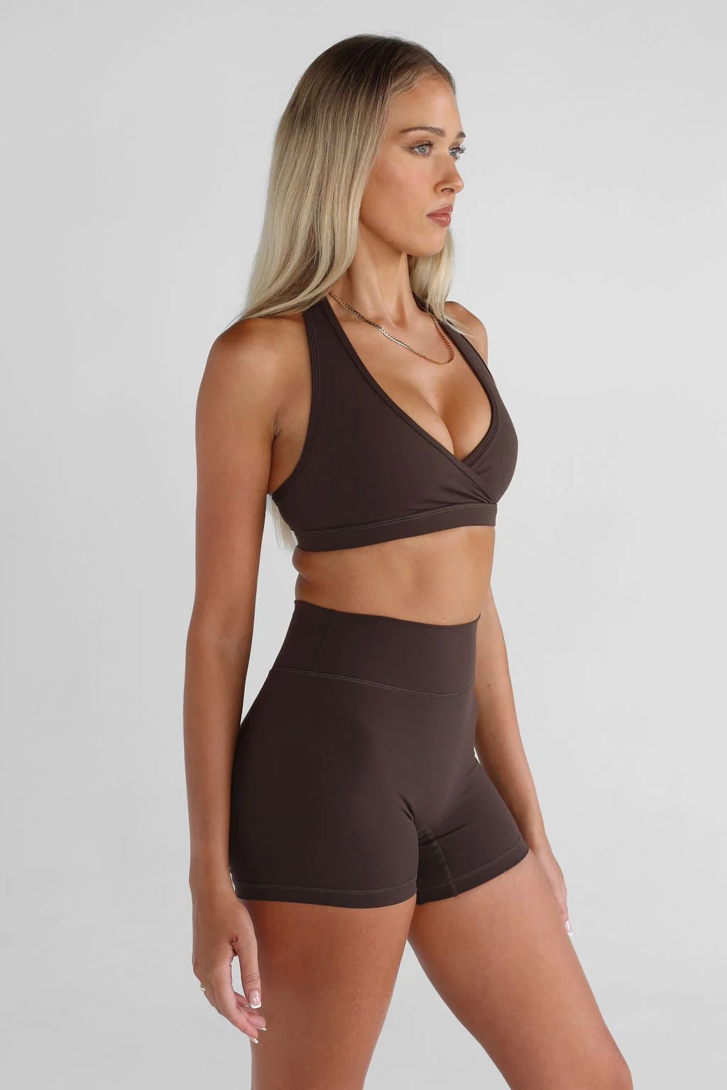 Signature Halter Neck Crop - Mocha - Image 3