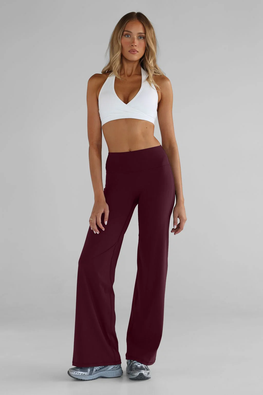 PETITE Sculpt Wide Leg Pants - Cherry Cola