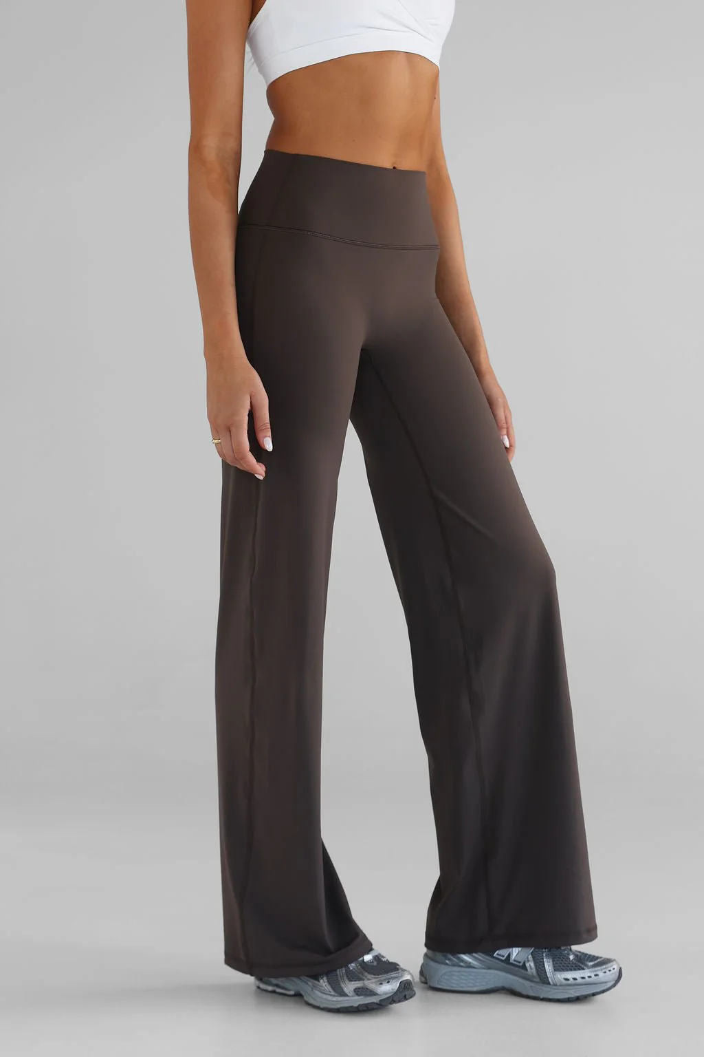 TALL Sculpt Wide Leg Pants - Dark Chocolate - Image 3