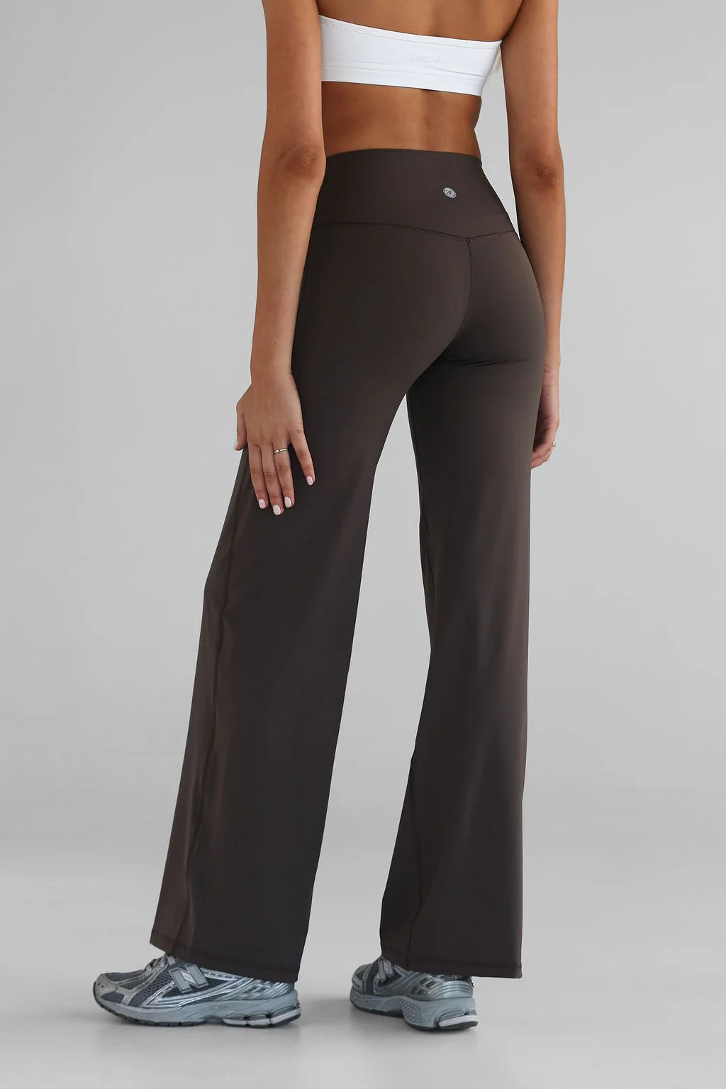 TALL Sculpt Wide Leg Pants - Dark Chocolate - Image 4