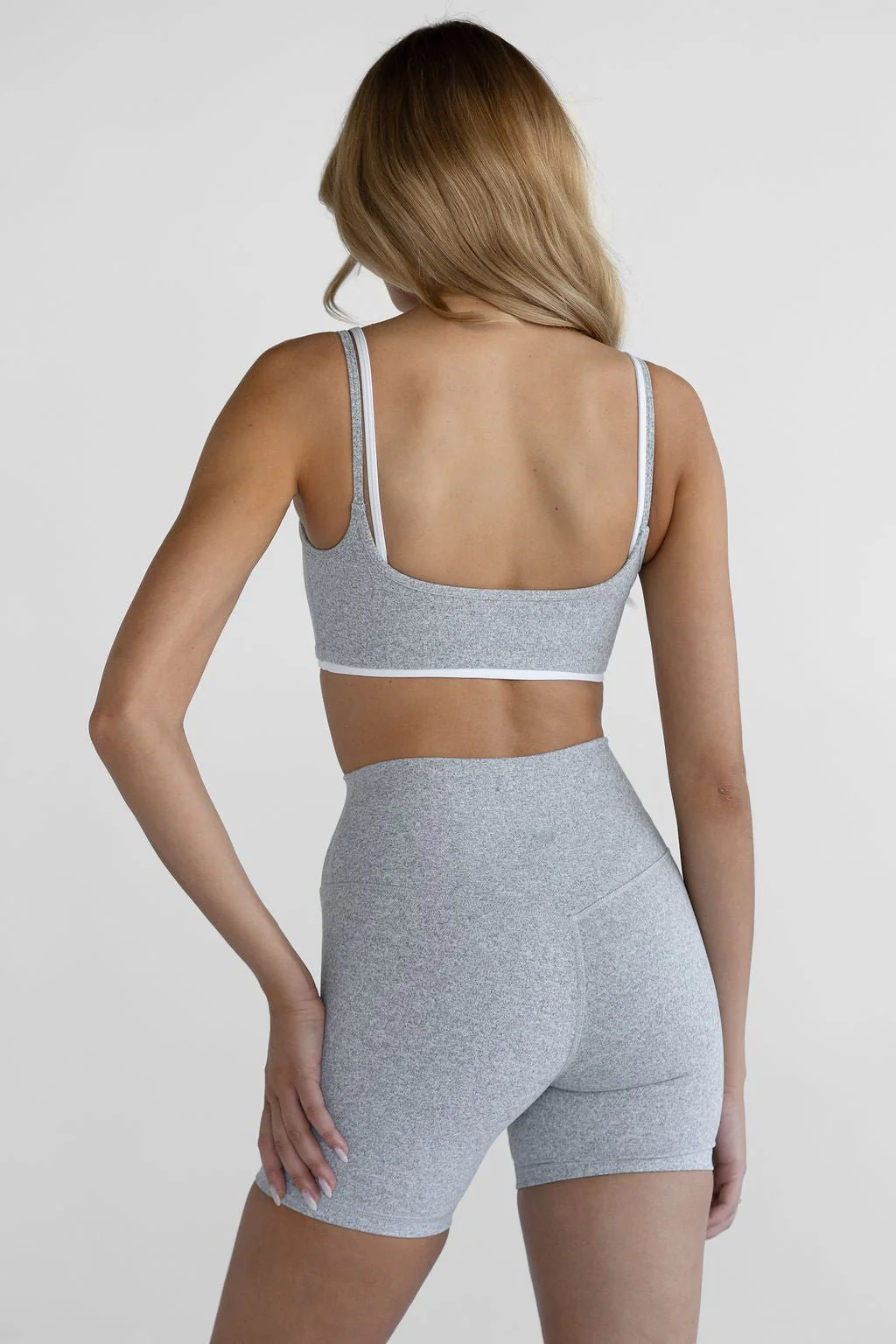 Double Layer Crop - Marl Grey - Image 3