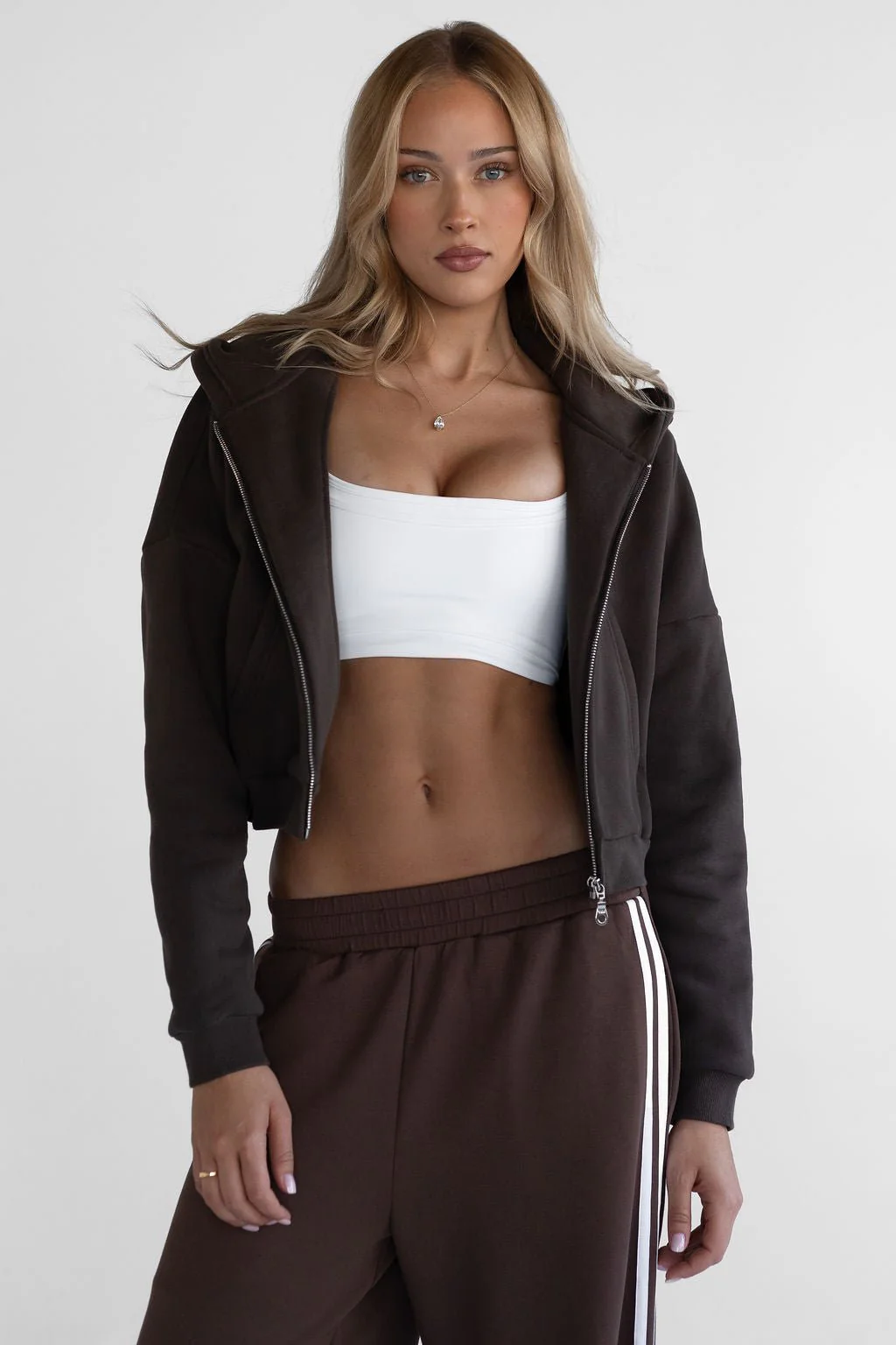 Zip Hoodie - Dark Chocolate - Image 3