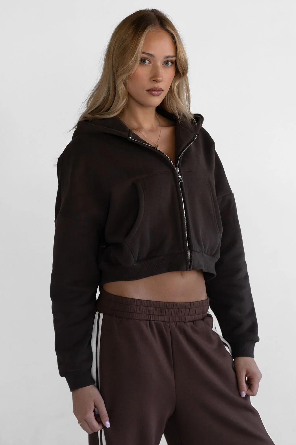 Zip Hoodie - Dark Chocolate - Image 5