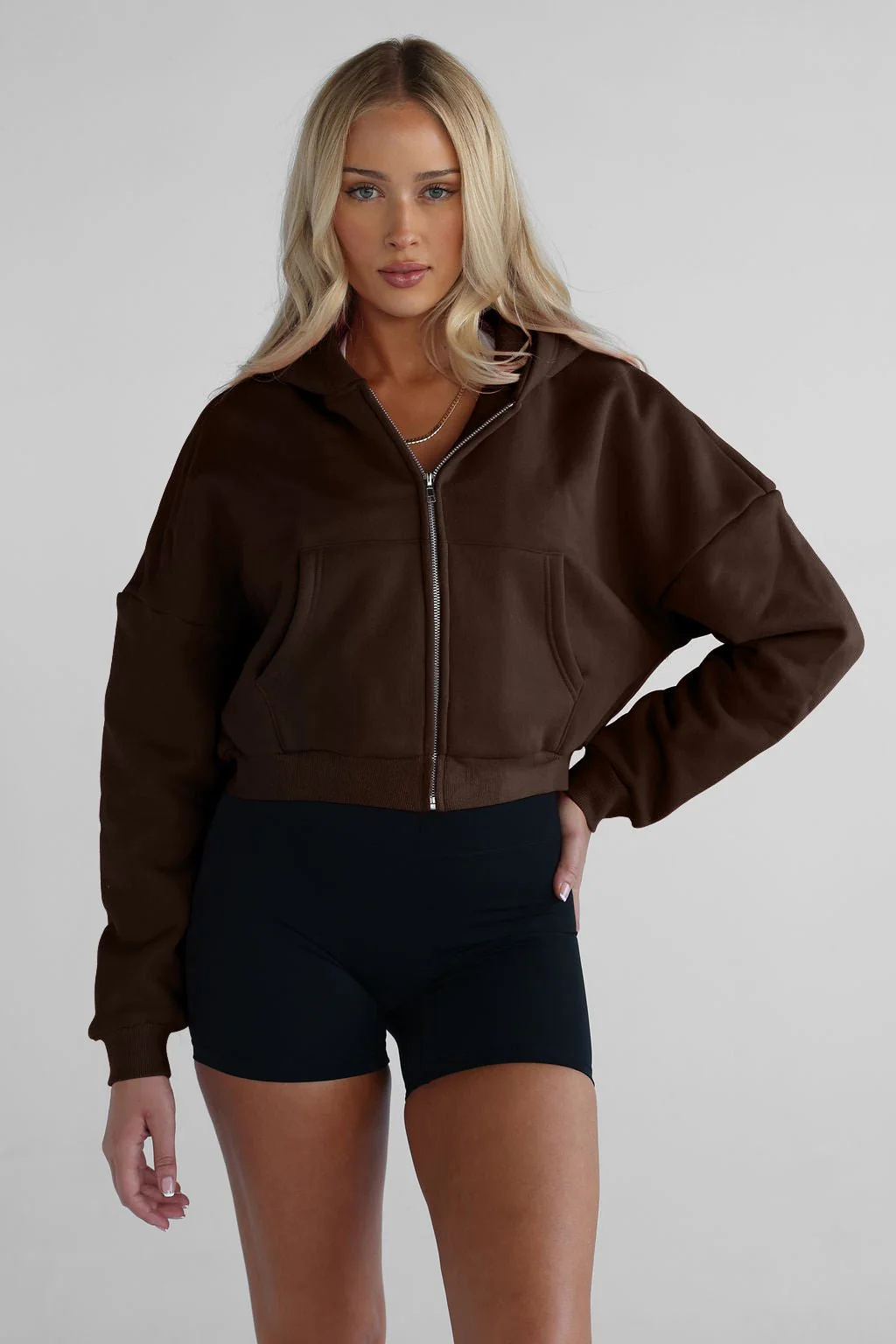 Zip Hoodie - Dark Chocolate - Image 8