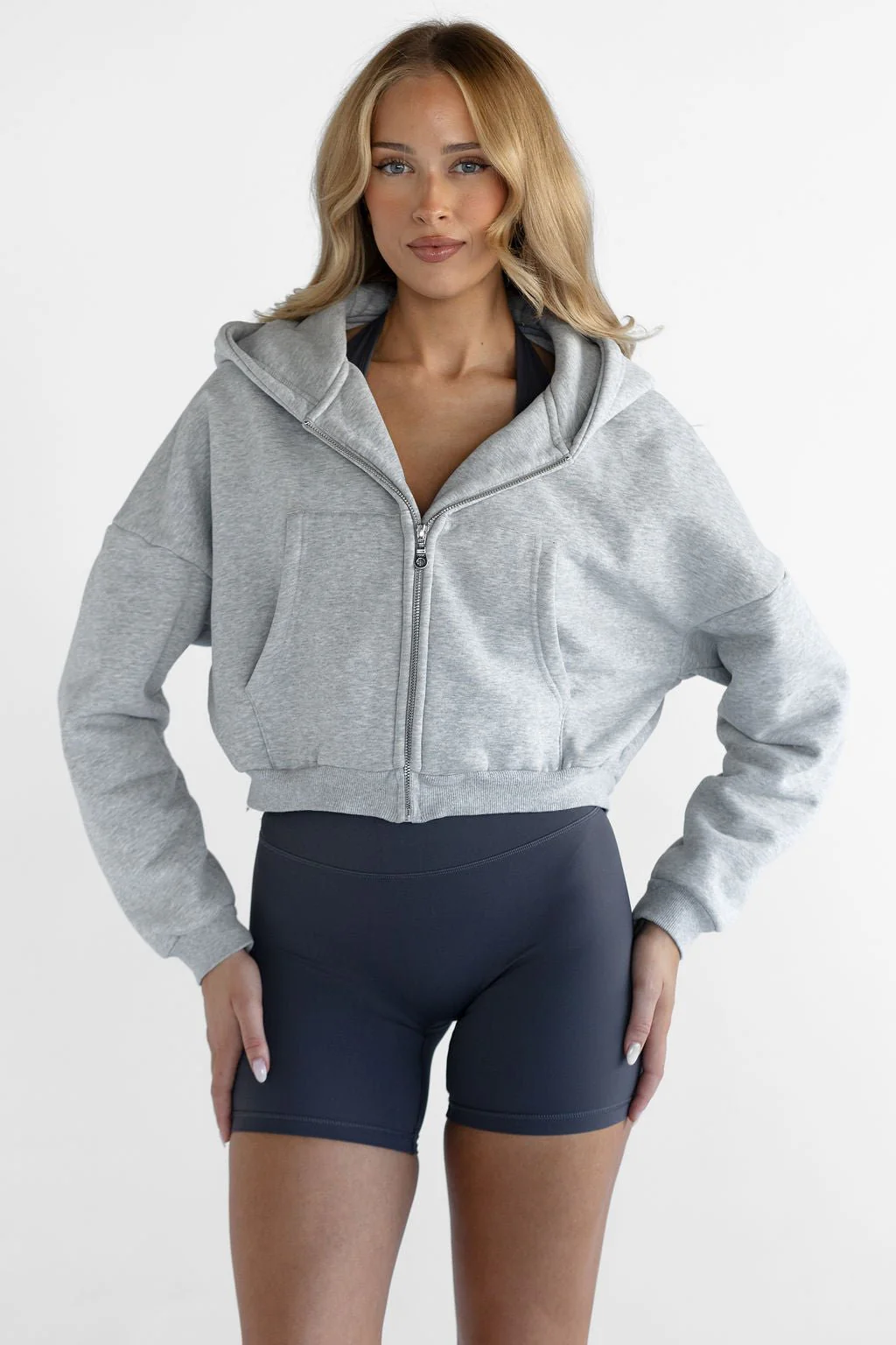 Zip Hoodie - Heather Grey - Image 5