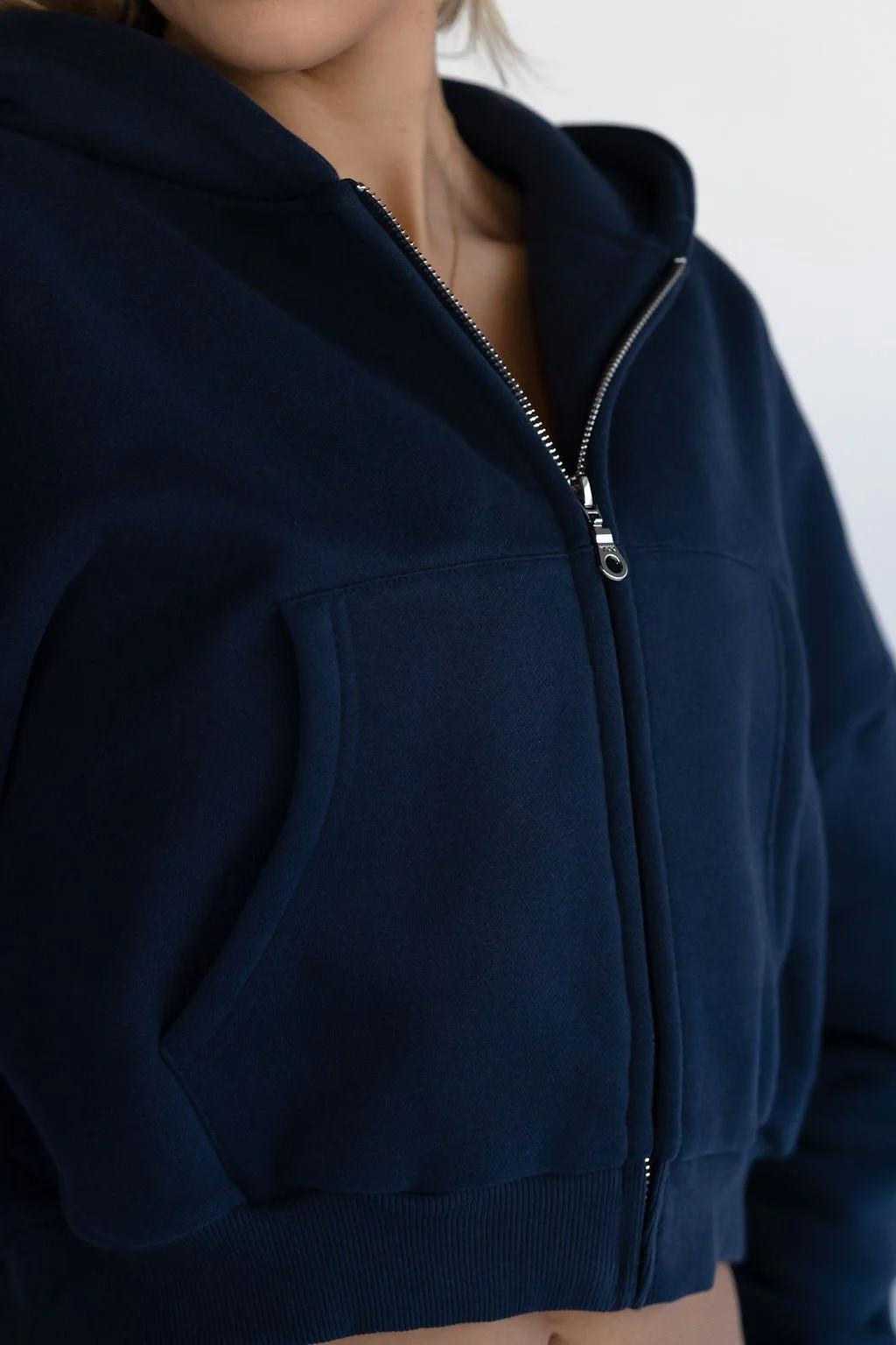 Zip Hoodie - Navy - Image 3