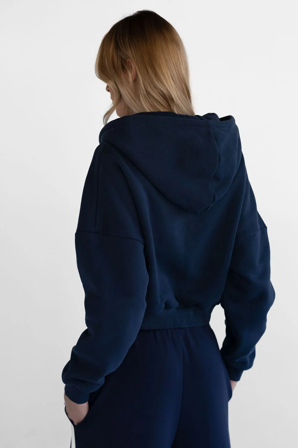 Zip Hoodie - Navy - Image 4