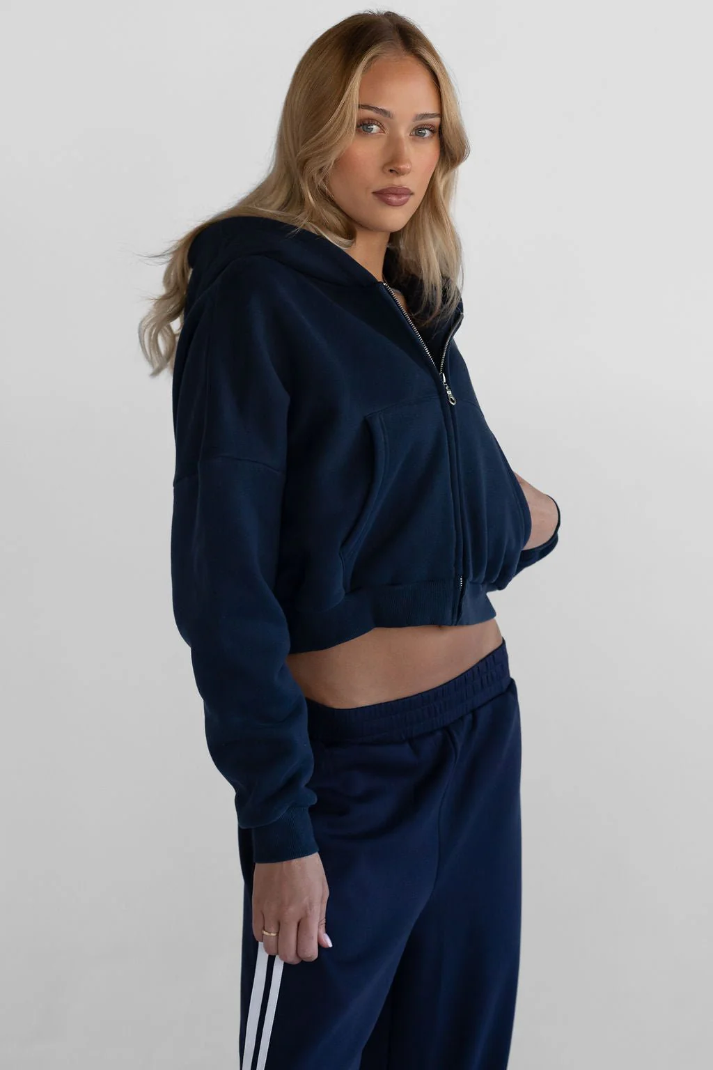 Zip Hoodie - Navy - Image 7